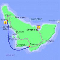 Skopelos - Karte